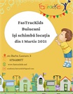 Academia Internațională pentru Copii FasTracKids e încântată   să vă întâmpine într-un loc nou,  din martie!